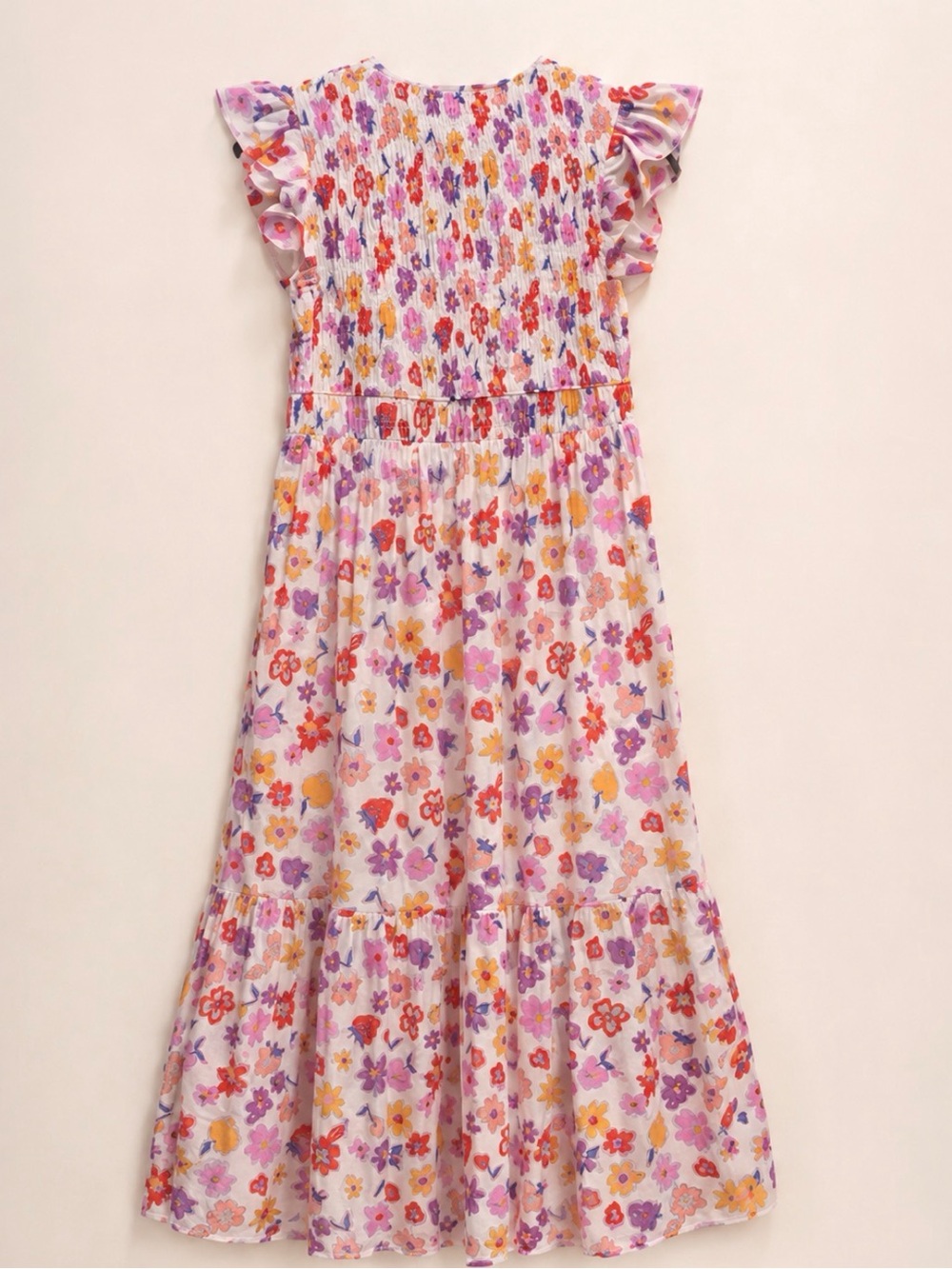 Fate Breezy Floral Midi Dress in Multicolor - Picture 4 of 4